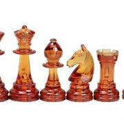 Piese de șah din plastic STAUNTON nr 6 chihlimbar